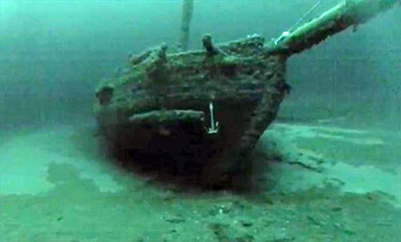 El barco hundido en el lago Ontario